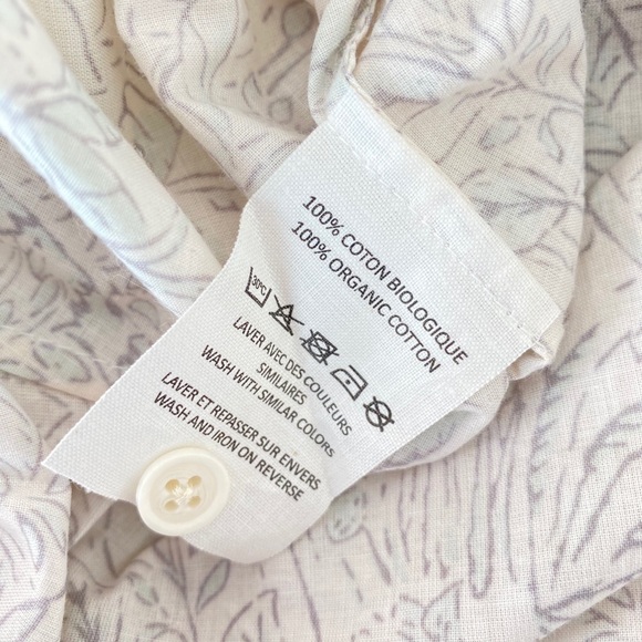 Metiseko 100% Organic Cotton sundress from Vietnam sz Small with tie straps NWOT - Picture 9 of 15